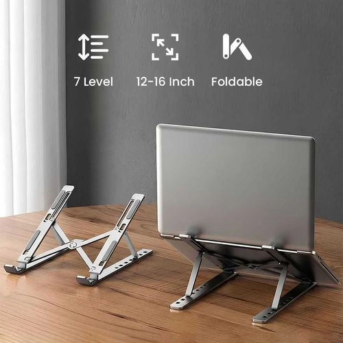 Stand Laptop Aluminium Dudukan Holder Foldable Adjustable