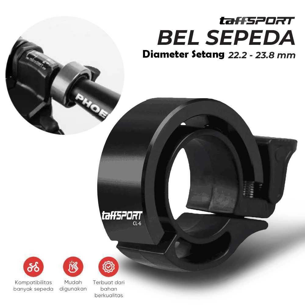 TaffSPORT Bel Sepeda Bike Horn Aluminium Universal Fit 85dB