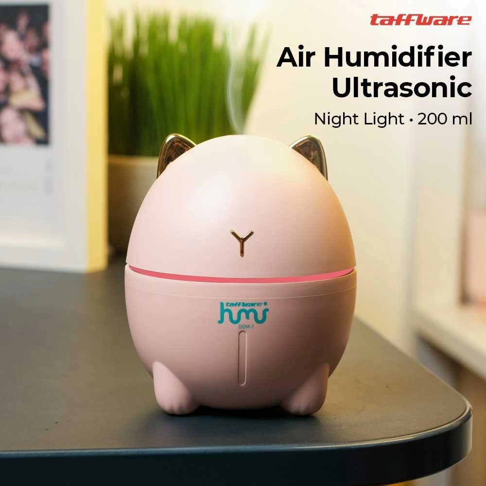 Taffware Air Humidifier Mini Ultrasonic Night Light Dudu Cat 200ml